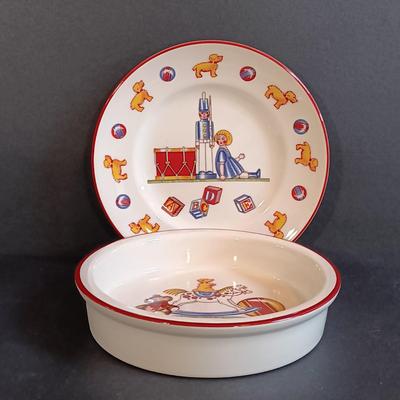 LOT 1: Tiffany & Co Tiffany Toys Children's Plate, Bowls and Cups
