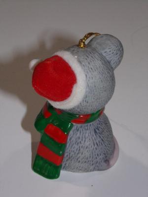 Mouse caricature bell tree ornament