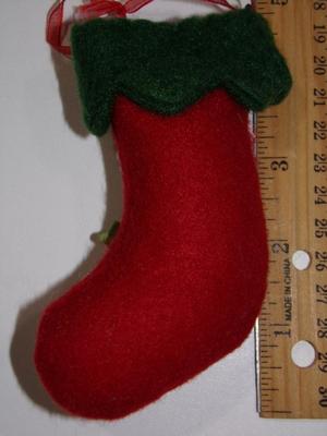 Christmas sock tree ornament