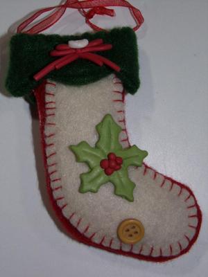 Christmas sock tree ornament