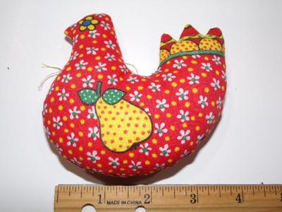 Christmas chicken tree ornament