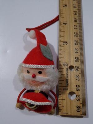 Ity bity Santa tree ornament w/bell