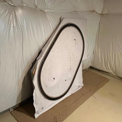 LOT 81B: Homemade Model Train / Winter Christmas Village Platform For Displays