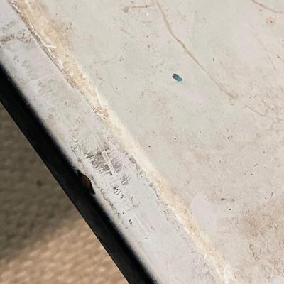 LOT 84B: Vintage Desk / Table wit Drawer and Enameled Metal Top