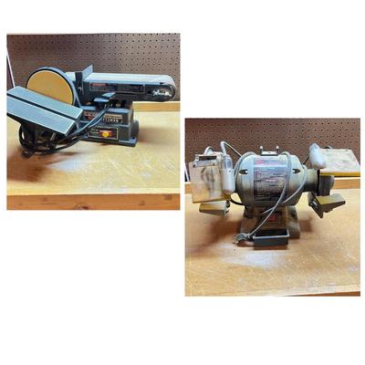 LOT 92B: Craftsman Power Bench Tools - Grinder and Sander