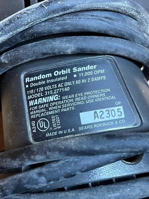 LOT 93B: Power Tool Lot - Sanders - Craftsman, Skil
