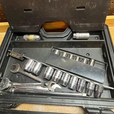 LOT 99B: Socket Set, Battery Charger, Shop Light and More