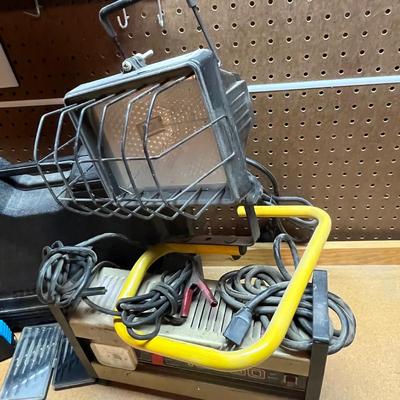 LOT 99B: Socket Set, Battery Charger, Shop Light and More