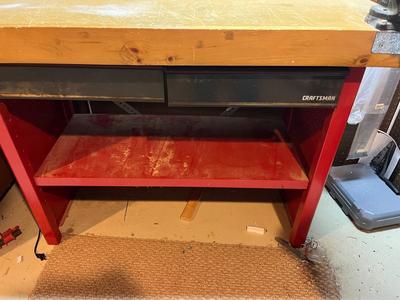 LOT 101B: Craftsman Workbench with Mounted Vice