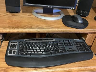 LOT 104B: HP PC Desktop Computer w/ Windows 10, Dell Monitor, Epson Printer & More