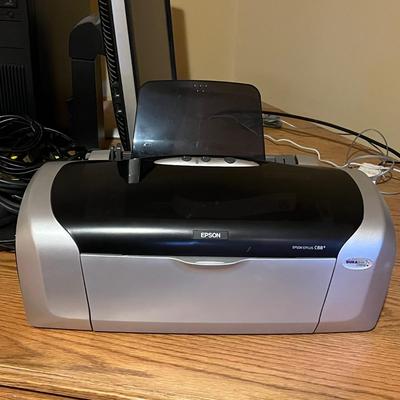LOT 104B: HP PC Desktop Computer w/ Windows 10, Dell Monitor, Epson Printer & More