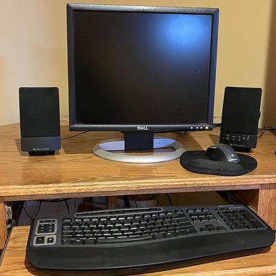 LOT 104B: HP PC Desktop Computer w/ Windows 10, Dell Monitor, Epson Printer & More