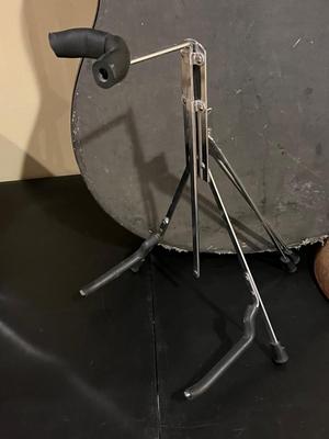 LOT 105B: Big Music Lot - Guitar Case, Sheet Music Stand and Books, Instrument and Mic Stands and More