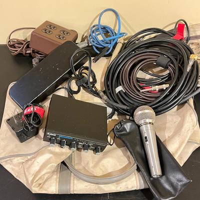 LOT 105B: Big Music Lot - Guitar Case, Sheet Music Stand and Books, Instrument and Mic Stands and More