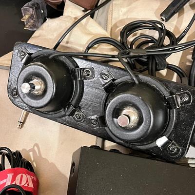 LOT 105B: Big Music Lot - Guitar Case, Sheet Music Stand and Books, Instrument and Mic Stands and More