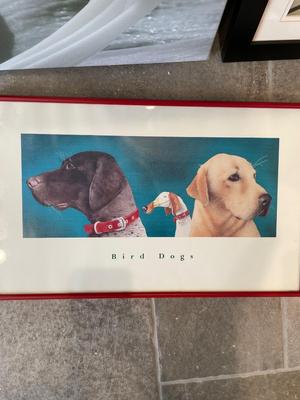 1 canvas, tree & “Bird Dog” wall art