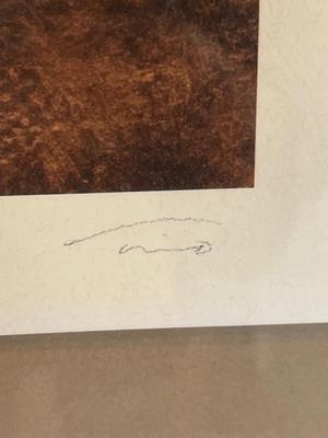 “Earthen Abstract” by Timothy Meyerring con Thymann Framed w/glass wall art