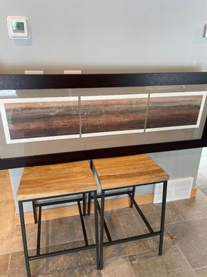 “Earthen Abstract” by Timothy Meyerring con Thymann Framed w/glass wall art