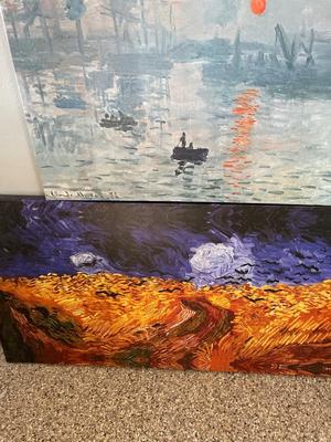 Two canvas wall art pieces