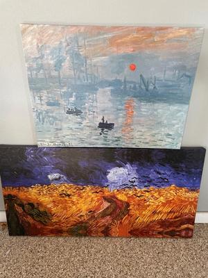 Two canvas wall art pieces