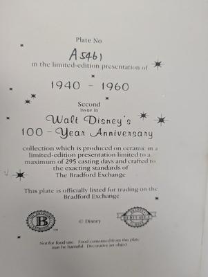 Walt Disney Bradford Exchange Limited Edition 100 Year Anniversary Plates