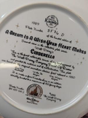 Walt Disney Edwin M. Knowles Cinderella Plates