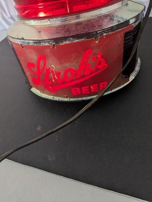 Vintage Stroh's Advertising Beer Sign Light Bar Lantern Nautical