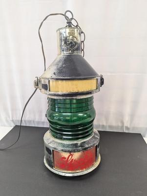 Vintage Stroh's Advertising Beer Sign Light Bar Lantern Nautical