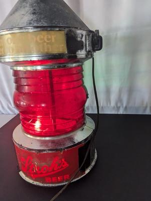 Vintage Stroh's Advertising Beer Sign Light Bar Lantern Nautical