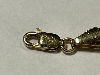VINTAGE 14k PREOWNED HARDLY WORN 7.25" HEART DOUBLE ROPE BRACELET 4.4 (DWT) PENNYWEIGHTS TW IN VG CONDITION AS PICTURED.