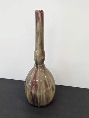 Glazed Marked Modern Ceramic Vase Approx 16 1/4" Tall #15