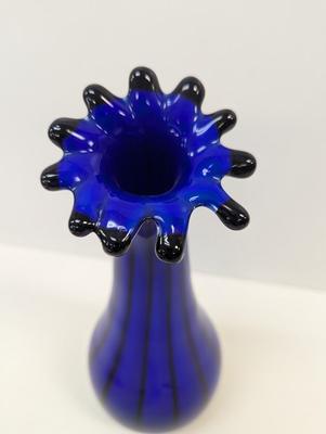 Hand Blown Cobalt Blue Vase Approx 13" Tall #20