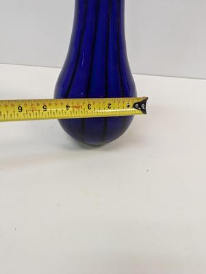 Hand Blown Cobalt Blue Vase Approx 13" Tall #20