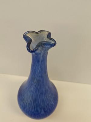 Blue Glass Vase Approx 14 1/4" Tall #22