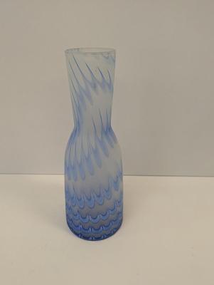 Blue Frosted Vase Approx 13 1/2" Tall #26