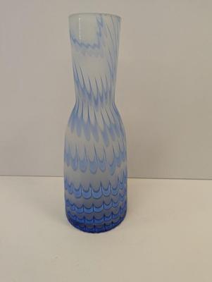 Blue Frosted Vase Approx 13 1/2" Tall #26