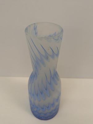 Blue Frosted Vase Approx 13 1/2" Tall #26