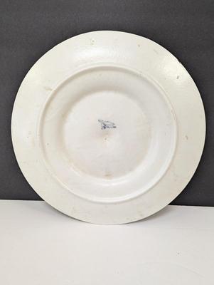 Vintage Majolica Shell Fish Oyster Serving Plate Brown & Beige Longchamp France Approx 13"