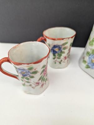 Hand Painted 1930's Era Geisha Girl Chocolate Set