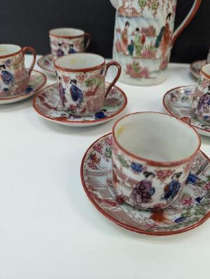 Hand Painted 1930's Era Geisha Girl Tea/Coffee Set
