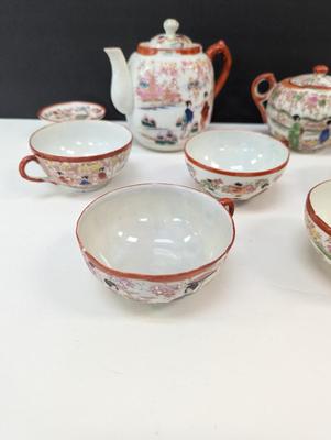 Hand Painted 1930's Era Geisha Girl Tea Set