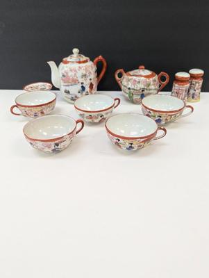 Hand Painted 1930's Era Geisha Girl Tea Set
