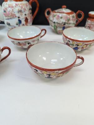 Hand Painted 1930's Era Geisha Girl Tea Set