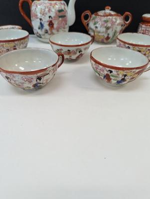 Hand Painted 1930's Era Geisha Girl Tea Set