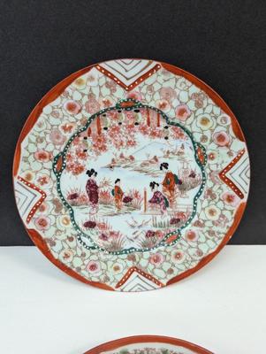 Hand Painted 1930's Era Geisha Girl Plates