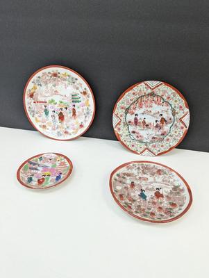 Hand Painted 1930's Era Geisha Girl Plates