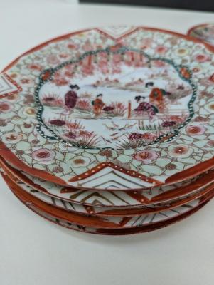 Hand Painted 1930's Era Geisha Girl Plates