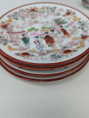 Sale Photo Thumbnail #1035: Hand painted plates