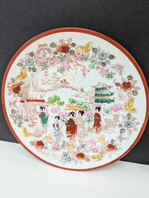 Hand Painted 1930's Era Geisha Girl Plates