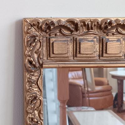 LOT 500: Vintage Gold Gilt Long Mirror 2' x 4-1/2'